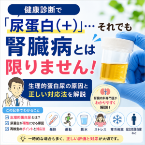 健康診断で尿蛋白が陽性だった…それでも腎臓病とは限りませんのアイキャッチ画像
